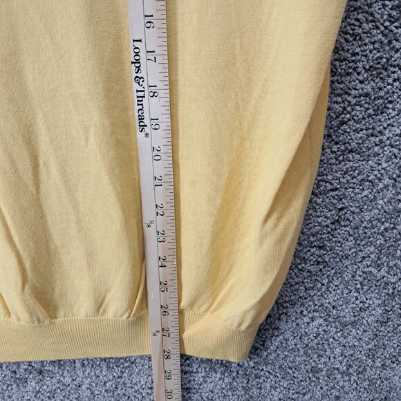 Greg Norman Men's Golf Ultimate 100% Wool Sweater Vest Knit Yellow Large - Picture 14 of 15